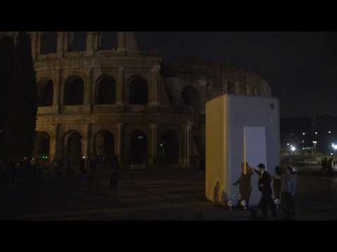 Colosseum goes dark for Earth Hour