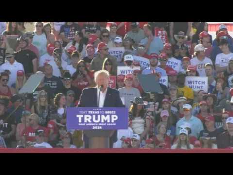 Trump holds first big rally of his 2024 campaign in Texas