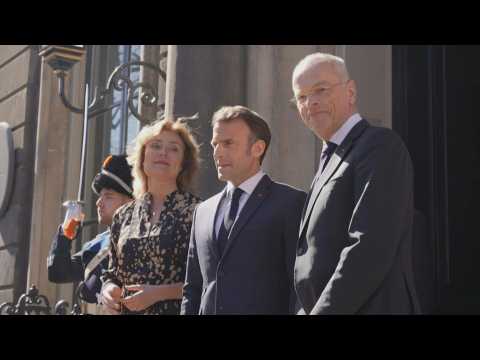 French President Macron meets Dutch Senate president and Speaker of the House of Representatives