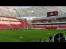 Le stade du Bayer Leverkusen dans lequel les Unionistes s'entraînent à la veille de la rencontre d'Europa League