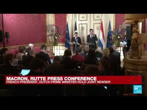 REPLAY: French President Macron, Dutch PM Rutte hold joint newser