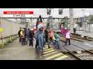 VIDÉO. Contre la réforme des retraites, la circulation des trains bloquée à Quimper, ce jeudi matin