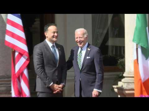US President Biden meets with Irish Taoiseach Varadkar in Dublin