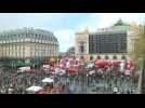 Pensions: demonstrators gather at Place de l'Opera in Paris