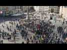 Lille : les manifestants arrivent sur la Grand place de Lille