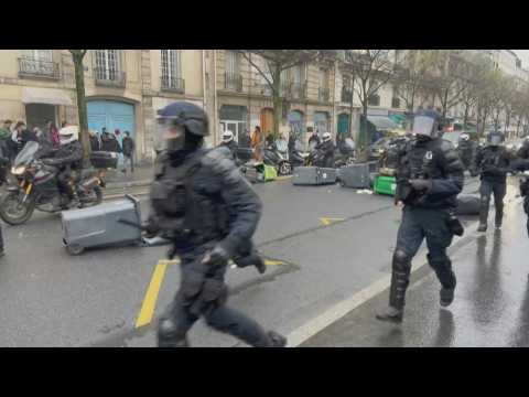Demonstrators protest in streets of Paris after French court decision on pension reform