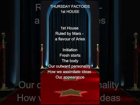 THURSDAY FACTOIDS 1st HOUSE - Individual Identity & How others see us #Shorts #1sthouse  #Astrology