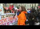 Students protest in Paris before court ruling on pension reform
