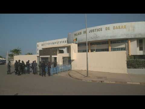 Images outside Dakar court house ahead of opposition leader's appeals trial