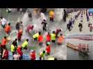 Watch footage from the first Chinese Water-sprinkling festival since the pandemic