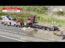Un camion se renverse avec un chargement de bois, l'autoroute coupée à La Roche-sur-Yon