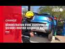VIDÉO. Accident de la route : spectaculaire démonstration des pompiers de la Sarthe à Changé