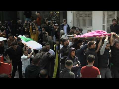 Bodies of two Islamic Jihad leaders carried outside Gaza morgue