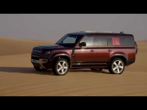 Land Rover Defender 130 in Sedona Red Driving Video