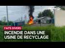 Incendie dans la cour d'une entreprise de recyclage à La Chapelle-Saint-Luc