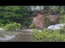 Des arbres tombés dans la cascade de Blangy à Hirson, c'est naturel !