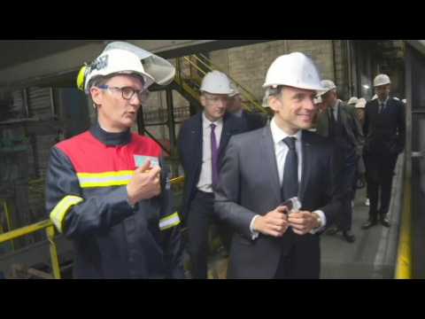 Macron visits an aluminium factory in Dunkirk, symbol of re-industrialisation