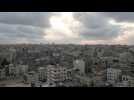 Skyline of the Gaza Strip during sunset after several days of tensions with Israel - Label : AFPTV - First images - Category : News