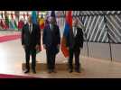 European Council President receives Azerbaijani President and Armenian PM