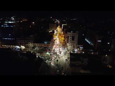 AERIALS: Celebrations in Gaza City after ceasefire took effect
