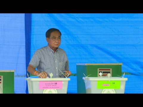 Thailand: PM Prayut Chan-O-Cha votes in general election