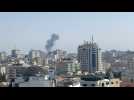 Smoke billows as Israel launches new airstrikes on Gaza Strip