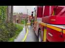 Aire-sur-la-Lys : les sapeurs-pompiers en pleine action sur un feu d'habitation