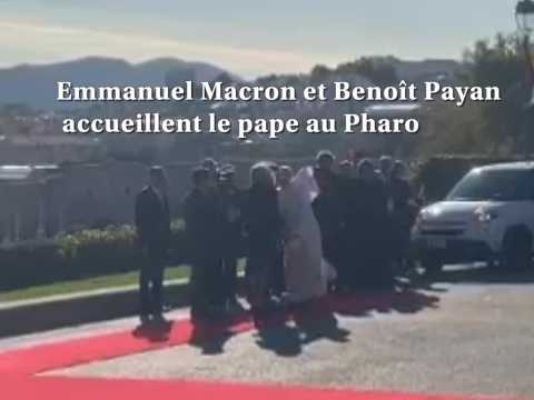 VIDEO. Emmanuel Macron et Benoît Payan accueillent le pape au Palais du Pharo 