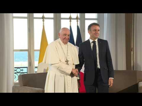 Bilateral talks between Pope Francis and Emmanuel Macron