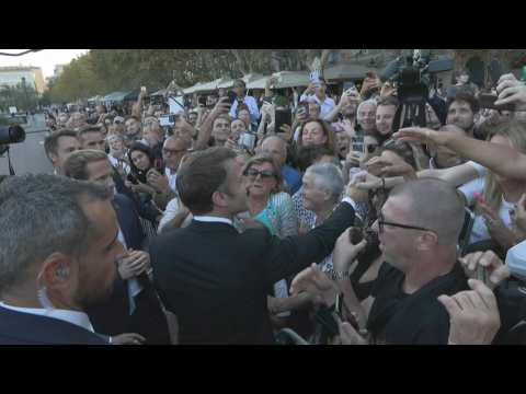 France's Macron meets public in Corsica