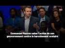 Emmanuel Macron salue l'action de son gouvernement contre le harcèlement scolaire