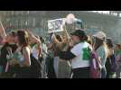Women protest to call for abortion rights in Mexico City