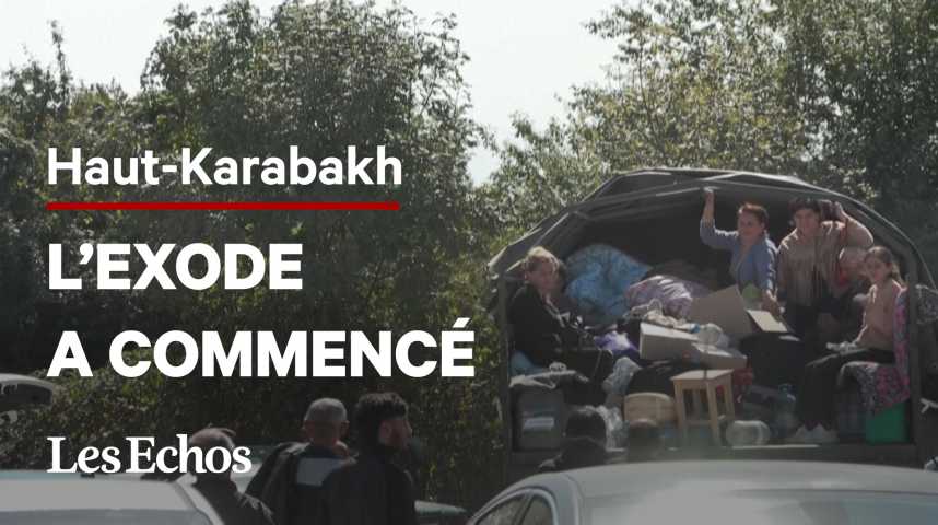 Illustration pour la vidéo Les Arméniens du Haut-Karabakh fuient en masse la région