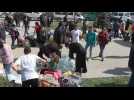People fleeing Nagorno-Karabakh continue to flow into Goris