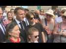 Emmanuel Macron enjoys a walkabout in Corsica