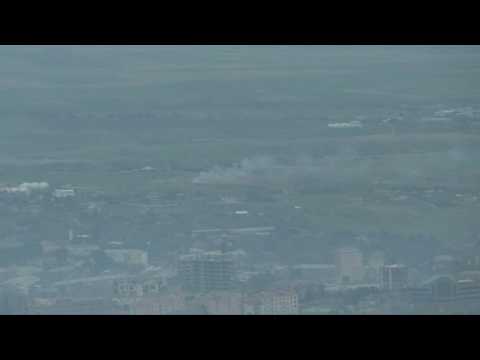 Smoke seen rising from Nagorno-Karabakh's capital of Stepanakert
