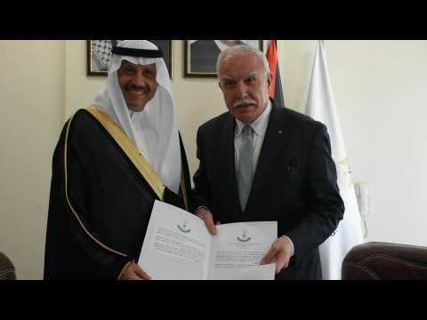 Saudi envoy presents credentials to Palestinian FM in rare West Bank visit