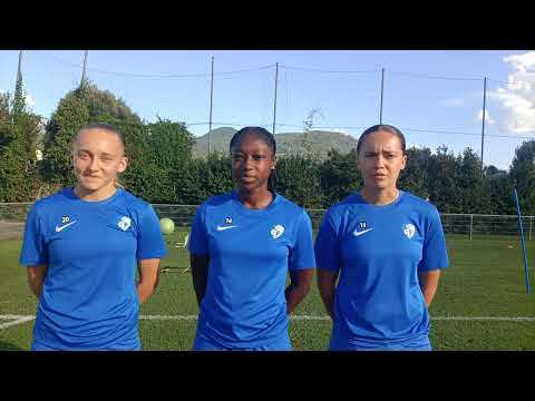 Les U19 intégrées dans le groupe senior : Bogeat Emy, Alpa Mara et Vendret Maëlle