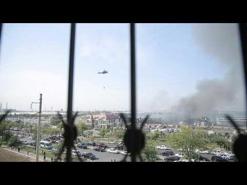 Scene in Tashkent, Uzbekistan, after warehouse explosion kills one