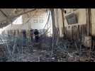 Charred remains of Iraqi wedding hall after deadly fire