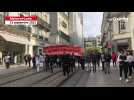 VIDÉO. Malgré l'interdiction, les manifestants contre les violences policières défilent sur la place du Ralliement à Angers