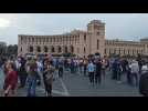 Armenians take part in anti-government protest in central Yerevan