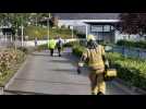 Intervention des pompiers suite à une fuite du gaz réfrigérant au CHU de Charleroi
