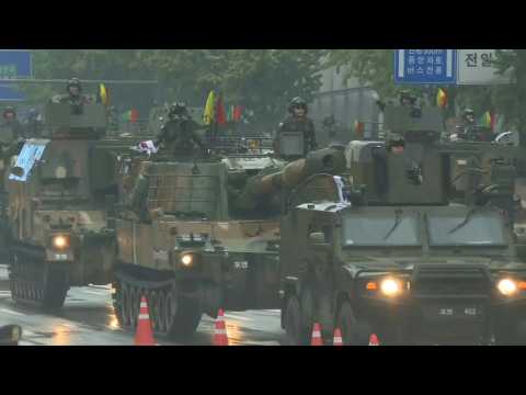 South Korea stages first military parade in a decade