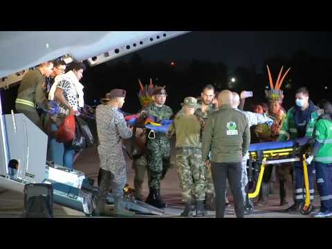 Children who were lost in Colombian jungle arrive in Bogota after rescue