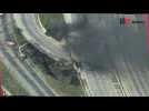 États-Unis : une autoroute s'effondre à Philadelphie après qu'un camion-citerne a pris feu