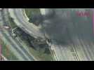 États-Unis : une autoroute s'effondre à Philadelphie après qu'un camion-citerne a pris feu