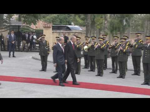 Turkish President Erdogan welcomed to Northern Cyprus