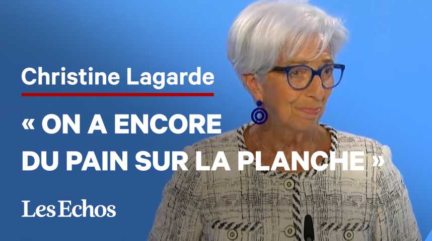 Illustration pour la vidéo Quand Christine Lagarde sous-entend clairement que la hausse des taux va continuer