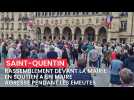 En soutien aux élus agressés lors des émeutes, une centaine de personnes se rassemblent devant la mairie de Saint-Quentin
